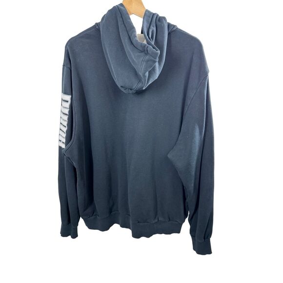 Puma Black Zip up Sweater Hoodie Men's Sweatshirt Embroidered Logo Size XXL - Picture 8 of 13